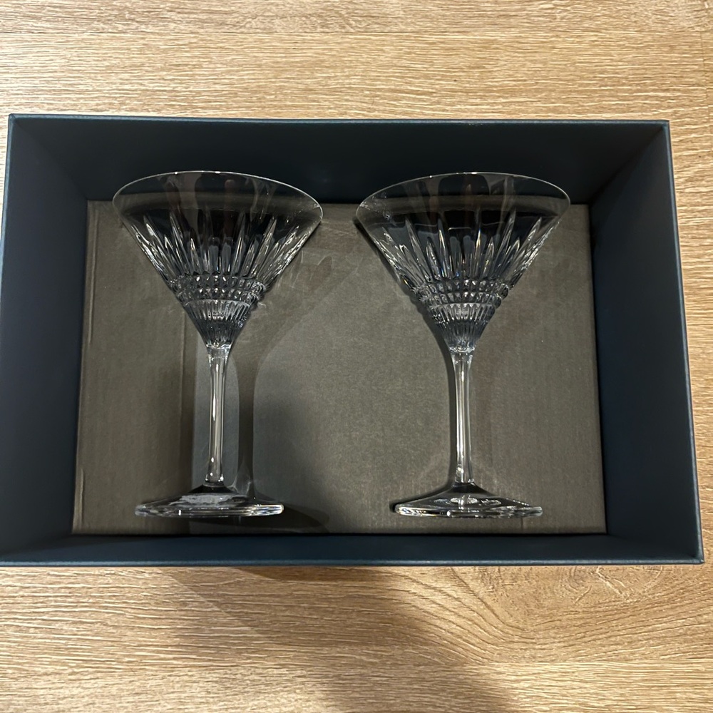 Waterford Crystal Lismore Diamond Martini Glasses